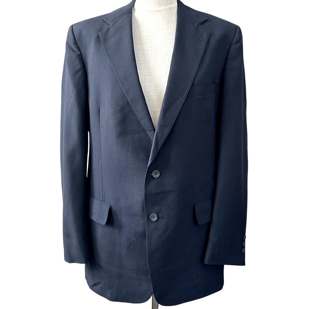 Austin Reed Regent Street Vintage Navy Sport Coat 42R British Tailored Blazer